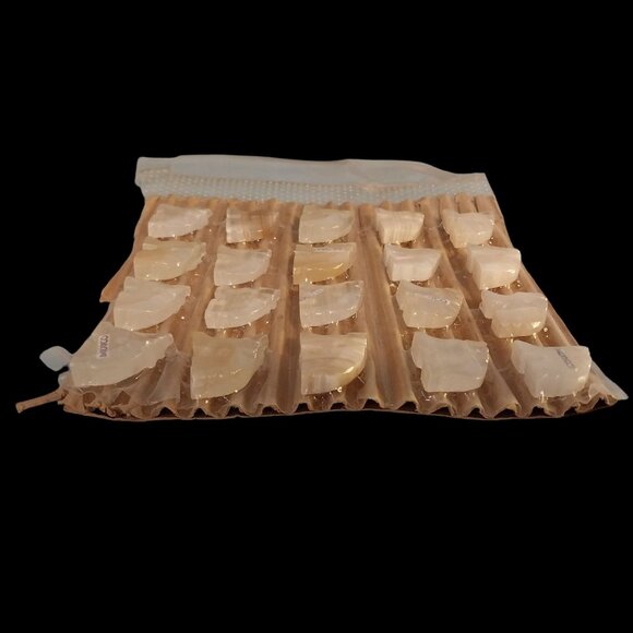 Mexican Onyx Marble Animal Beads Bear Vintage NOS 20pcs - Picture 3 of 4